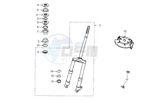 TREKKER - 50 cc drawing FRONT FORK ROAD