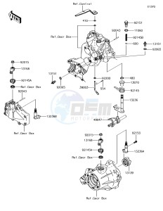 MULE SX 4x4 KAF400HHF EU drawing Gear Change Mechanism