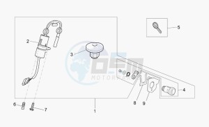 California 1100 Vintage Vintage drawing Lock hardware kit