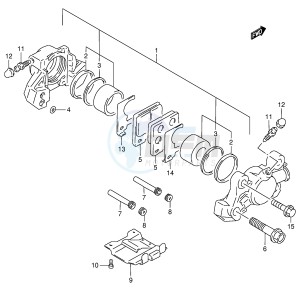 RF900R (E2) drawing REAR CALIPER (MODEL R S)