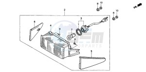 CB250 drawing TAILLIGHT