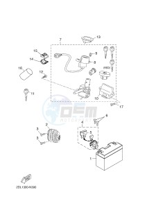 YP250R X-MAX 250 (2DL4 2DL4 2DL4) drawing ELECTRICAL 1