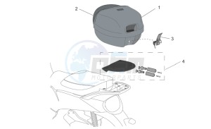 Scarabeo 250 Light e3 drawing Acc. - Top/cases II