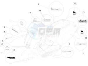 Sprint iGET 125 4T 3V ABS (EMEA) drawing Plates - Emblems