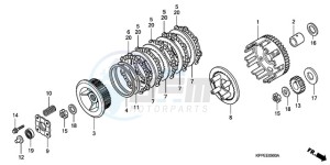 CBR125RWA Australia - (U / BLA) drawing CLUTCH