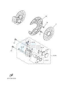 YFM350 YFM35RB RAPTOR 350 (1BS8 1BS7) drawing FRONT BRAKE CALIPER