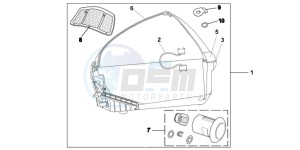 VFR1200FDC VFR1200F Dual Clutch E drawing 45L TOP BOX DARKNESS BLACK