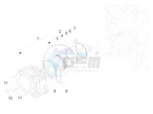 GTV 300 HPE SEI GIORNI IE E4 ABS (APAC) drawing Cylinder-piston-wrist pin unit