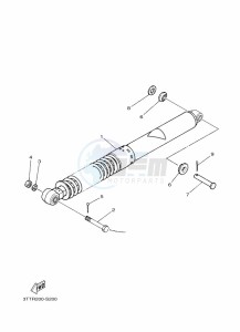 DT125 (3TTX) drawing REAR SUSPENSION