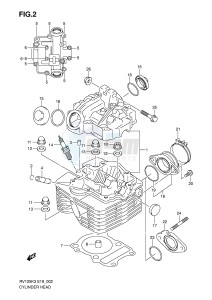 RV125 (E19) VanVan drawing CYLINDER HEAD