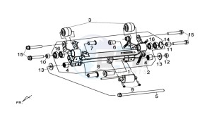 MAXSYM 600I ABS drawing MOTOR SUSPENSION