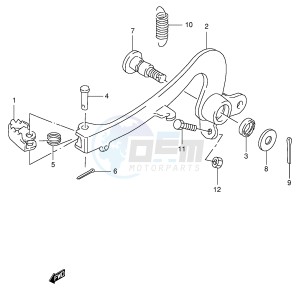 RM125 (E2) drawing REAR BRAKE