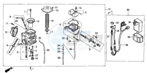 TRX300 FOURTRAX drawing CARBURETOR