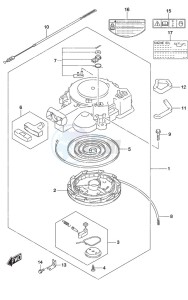 DF 25A drawing Recoil Starter