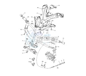 XP T-MAX SV 500 drawing STEERING HANDLE AND CABLE