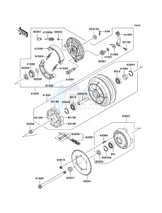 VN800 CLASSIC VN800-B10P GB XX (EU ME A(FRICA) drawing Rear Hub