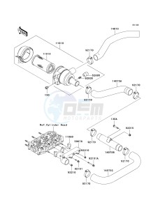 KAF 950 B [MULE 3010 DIESEL 4X4] (B7F) B6F drawing AIR CLEANER