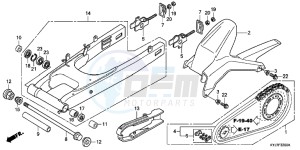 CBR250RAD CBR250R ABS 2E - (2E) drawing SWINGARM