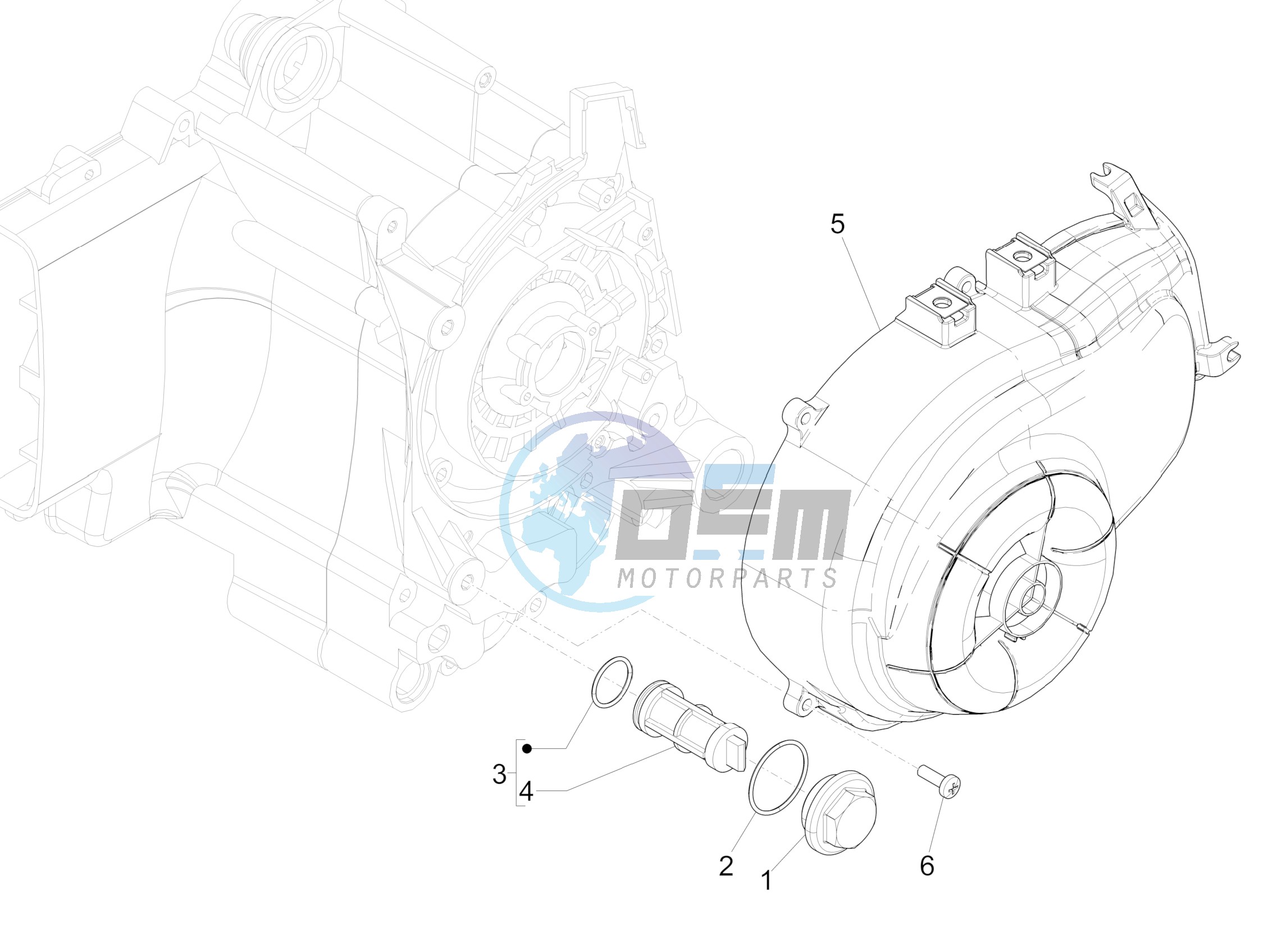 Flywheel magneto cover - Oil filter