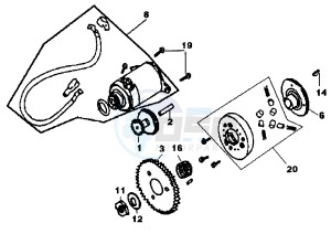 ATTILA - 125 cc drawing STARTING MOTOR