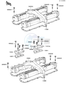 ZX 750 A [GPZ 750] (A3) [GPZ 750] drawing CYLINDER HEAD COVER