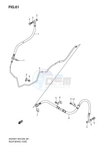 AN400 (E3-E28) Burgman drawing REAR BRAKE HOSE (AN400K7 K8 K9 L0)