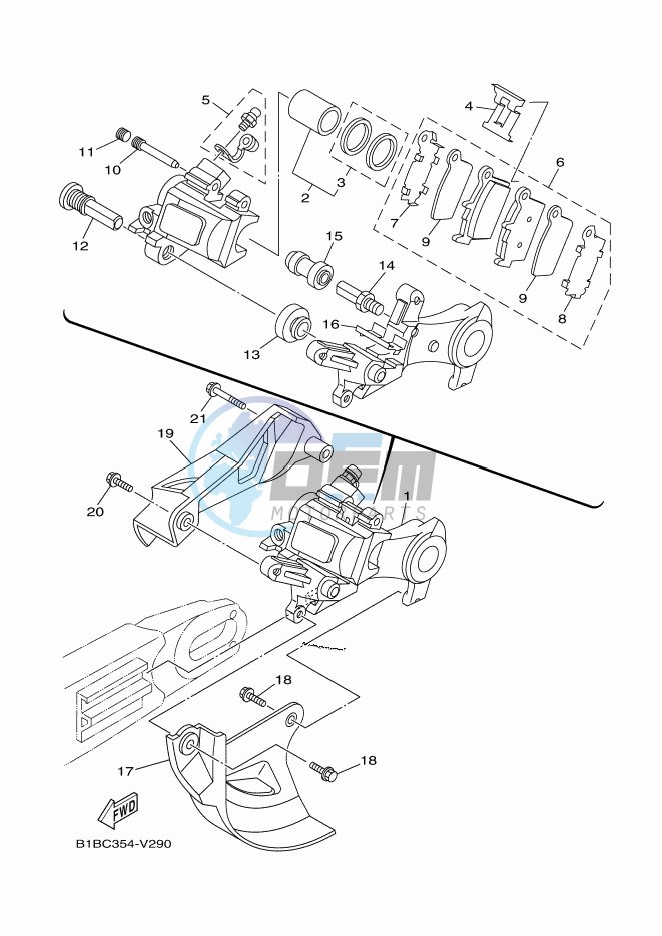 REAR BRAKE CALIPER