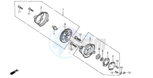 XR80R drawing OIL PUMP