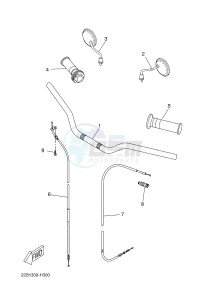 WR125R (22BB 22BB 22BB) drawing STEERING HANDLE & CABLE