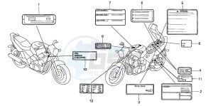 CB500S drawing CAUTION LABEL