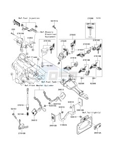 VN 1600 D [VULCAN 1600 NOMAD] (D6F-D8FA) D8FA drawing IGNITION SWITCH_LOCKS_REFLECTORS