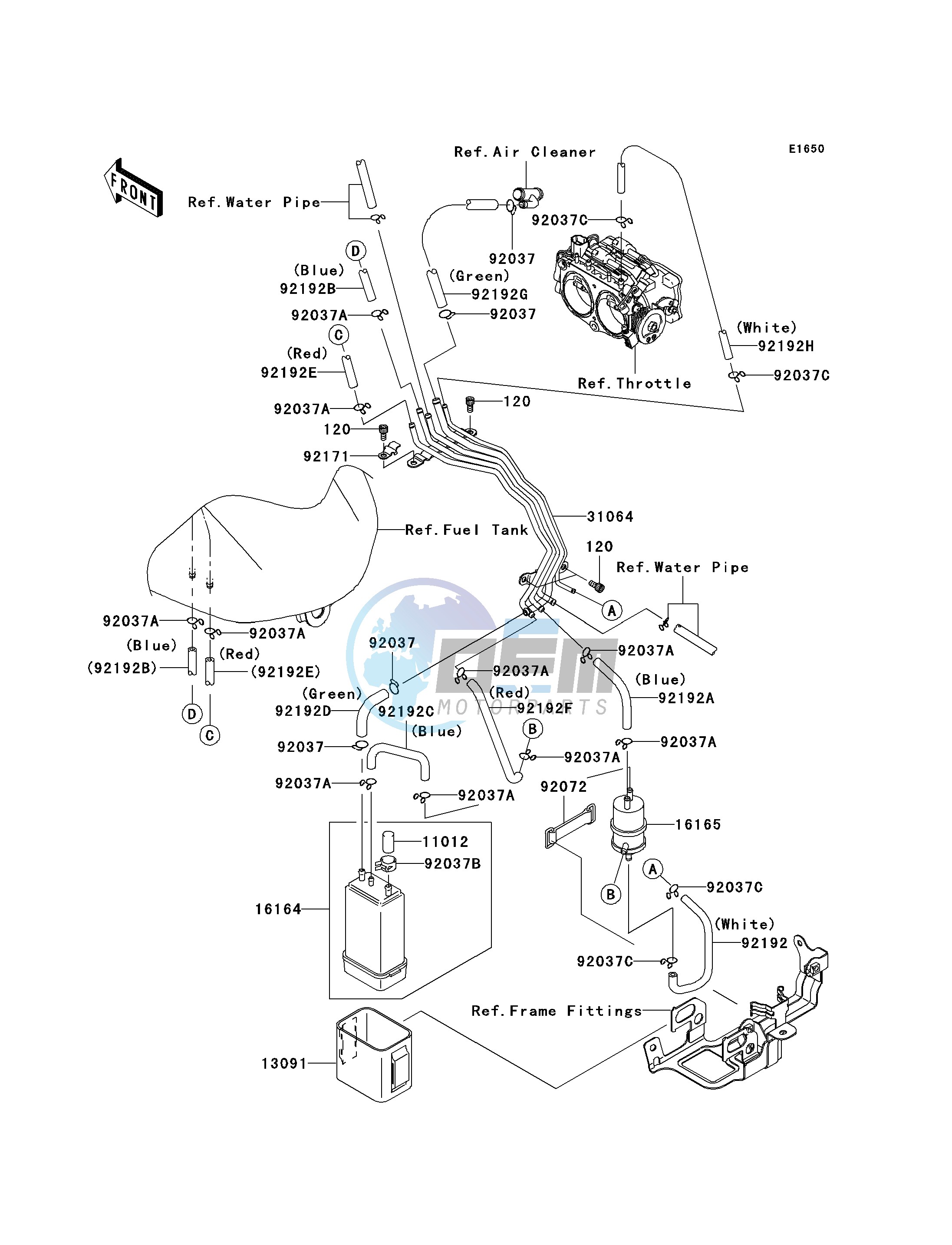 FUEL EVAPORATIVE SYSTEM-- CA- -