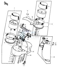 KH 400 A (A3-A5) drawing METERS_IGNITION SWITCH