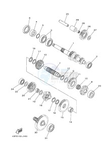 YFM550FWA YFM550DF GRIZZLY 550 (1NPF) drawing TRANSMISSION