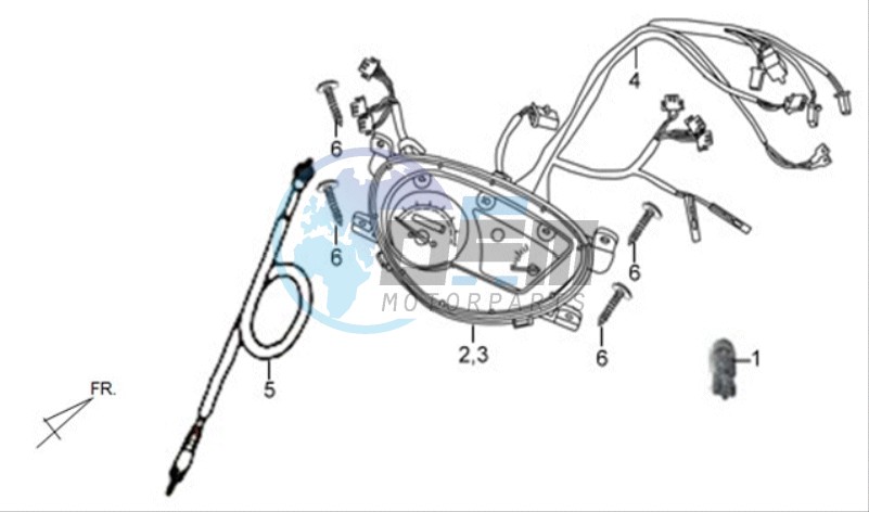 DASHBOARD / SPEEDOMETER CABLE / WIRING HARNASS