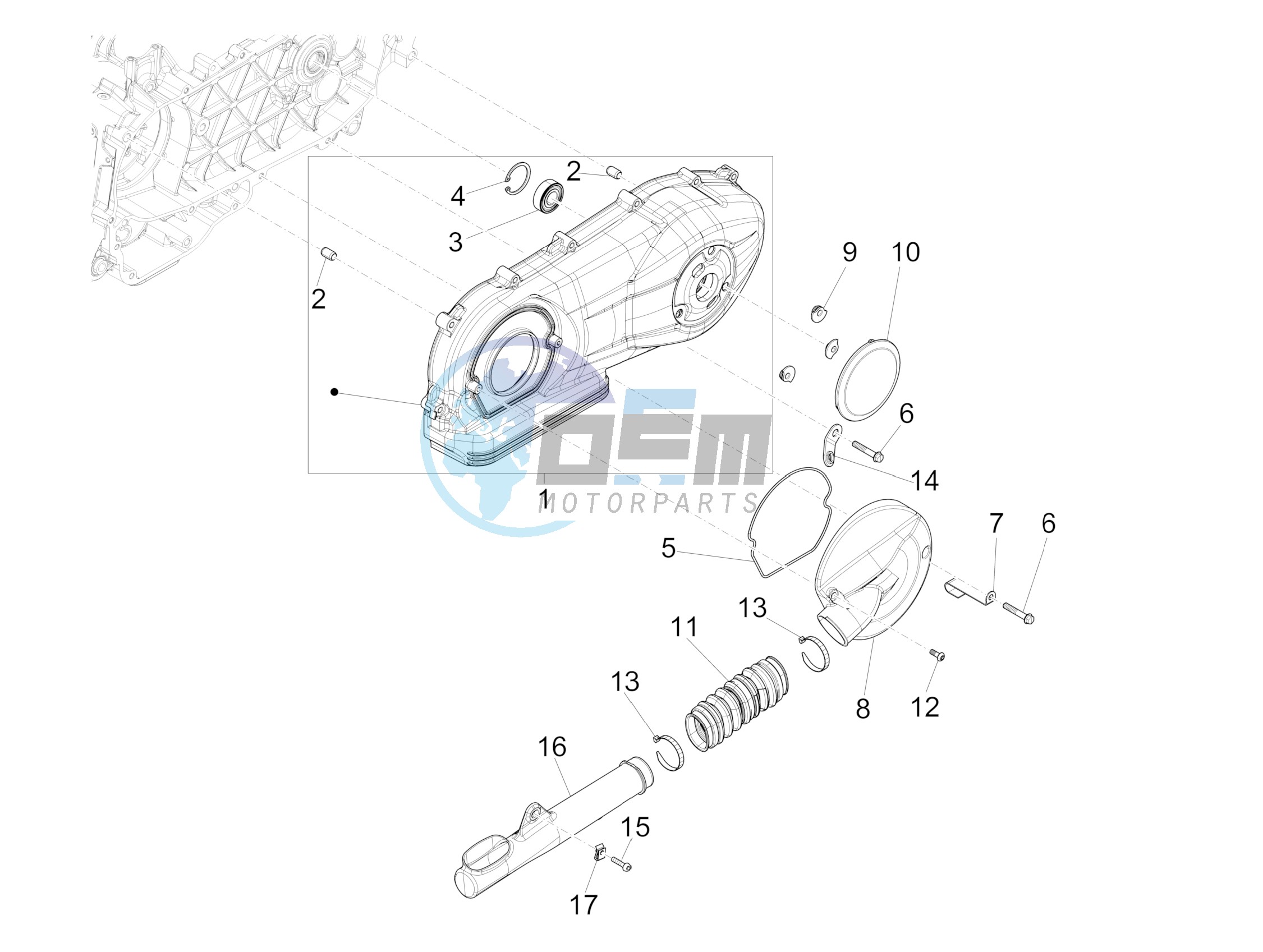 Crankcase cover - Crankcase cooling