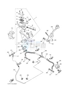 YFM550FWAD YFM5FGPB GRIZZLY 550 EPS (1HSA) drawing REAR MASTER CYLINDER