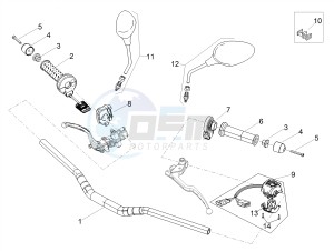 TUONO 1100 V4 FACTORY E4 ABS (EMEA, LATAM) drawing Handlebar - Controls