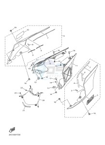 YZF-R1M 998 R3 (2KSC 2KSD) drawing SIDE COVER