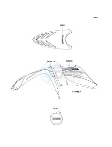 KSV 700 A [KFX700 AND V FORCE] (A1-A2) [KFX700 AND V FORCE] drawing DECALS-- GREEN- --- KSV700-A2- -