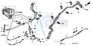 VT1300CXAB drawing BRAKE LINE (VT1300CXA)