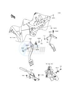 MULE 610 4x4 KAF400AGF EU drawing Brake Pedal