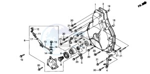 GL1500A GOLDWING ASPENCADE drawing CLUTCH COVER