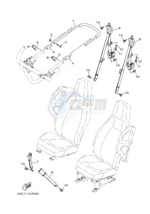 YXZ1000R SS YXZ10YESJ YXZ1000R SS (B0F3) drawing SEAT 2