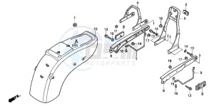 VT1100C drawing REAR FENDER (VT1100C)