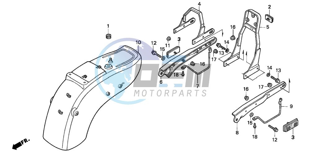 REAR FENDER (VT1100C)