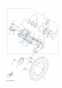 XSR125 MTM125 (BFG1) drawing REAR BRAKE CALIPER