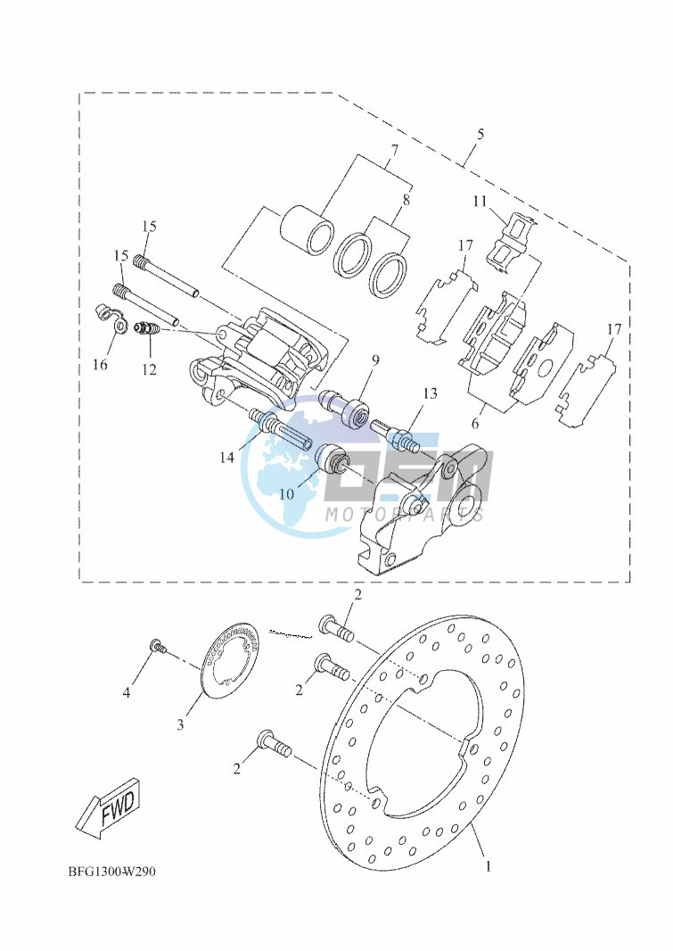 REAR BRAKE CALIPER