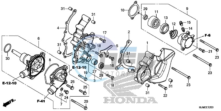 WATER PUMP/CLUTCH SLAVE CYLINDER