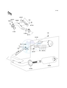 KX 250 N [KX250F](N2) N2 drawing MUFFLER-- S- -